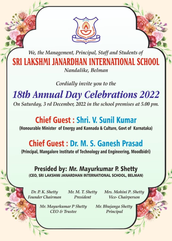 18th ANNUAL DAY CELEBRATIONS 2022 - SLJ International School